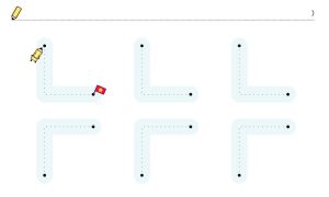 控笔练习-第一步画直角 可下载打印 PDF文件早教启蒙-幼小衔接-小初高资料盼盼学堂