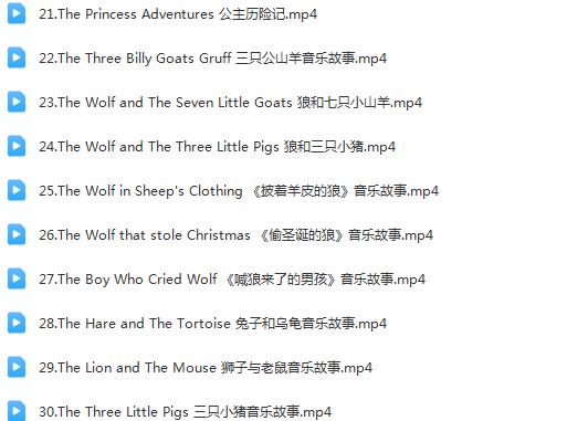 图片[5]早教启蒙-幼小衔接-小初高资料Musical Stories for Kids 儿童音乐故事 共30首 视频+音频 百度网盘下载！早教启蒙-幼小衔接-小初高资料盼盼学堂