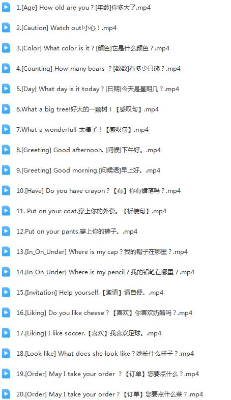 图片[4]早教启蒙-幼小衔接-小初高资料英语日常对话 英文字幕 共43集 百度网盘下载！【免费资源】早教启蒙-幼小衔接-小初高资料盼盼学堂