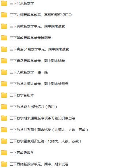 三年级下册学习资料汇总！【下册】早教启蒙-幼小衔接-小初高资料盼盼学堂